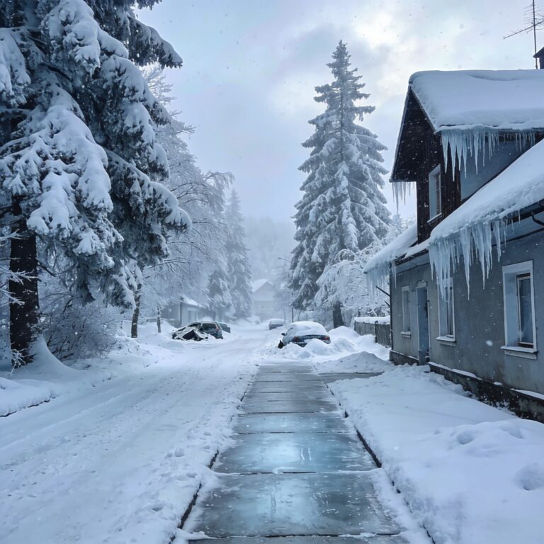 Intensywne opady śniegu i silny mróz w Kudowie-Zdroju - Dolnośląskie