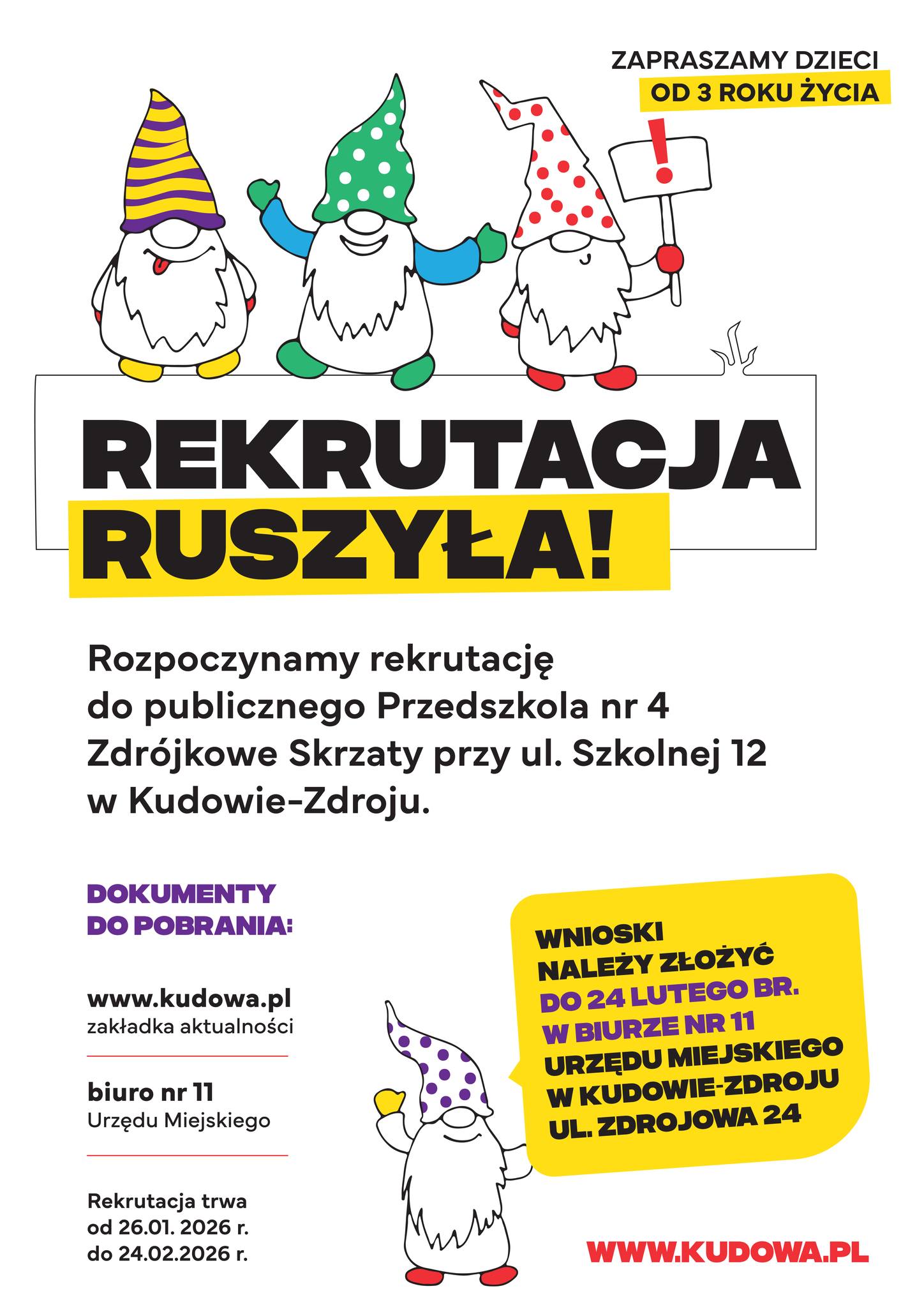 Ostatnie dni rekrutacji do przedszkola 2026/2027