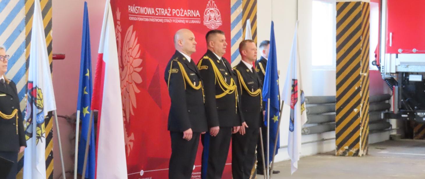 Śląskie: Uroczysta zbiórka w Komendzie Powiatowej PSP w Lubaniu – pożegnanie Szyszło, powitanie Wypycha - Dolnośląskie