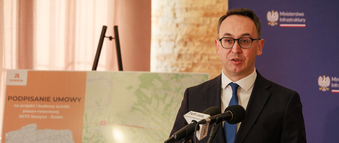 Będzie bezpieczniej na DK72 w województwie łódzkim! Nowa trasa rowerowa - Łódzkie