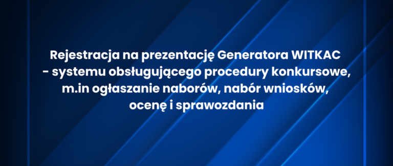 Generator WITKAC: Prezentacja dla organizacji pozarządowych w Łodzi - Aktualności