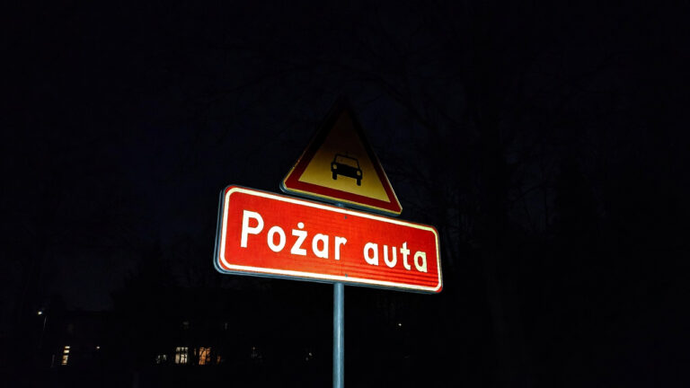 Pożar auta - Polska