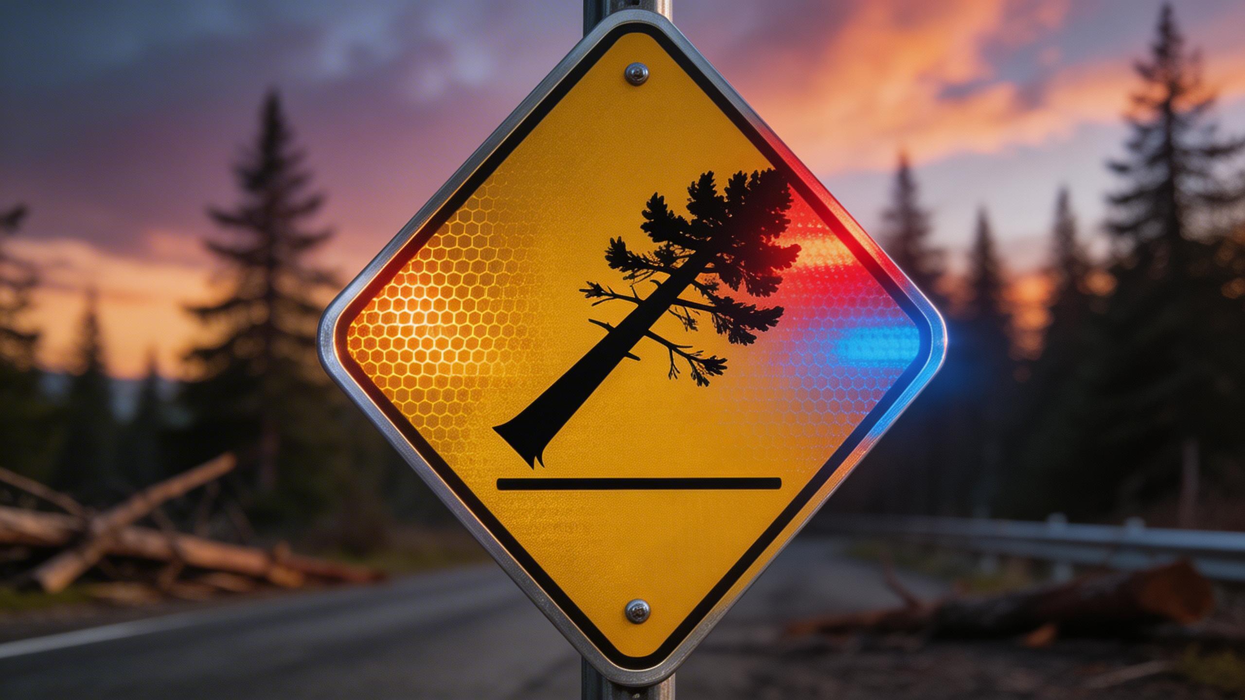 Uwaga drzewo - straż pożarna