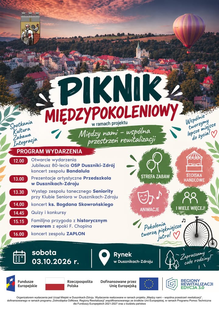 Piknik Międzypokoleniowy na Rynku w Dusznikach-Zdroju - Duszniki-Zdrój