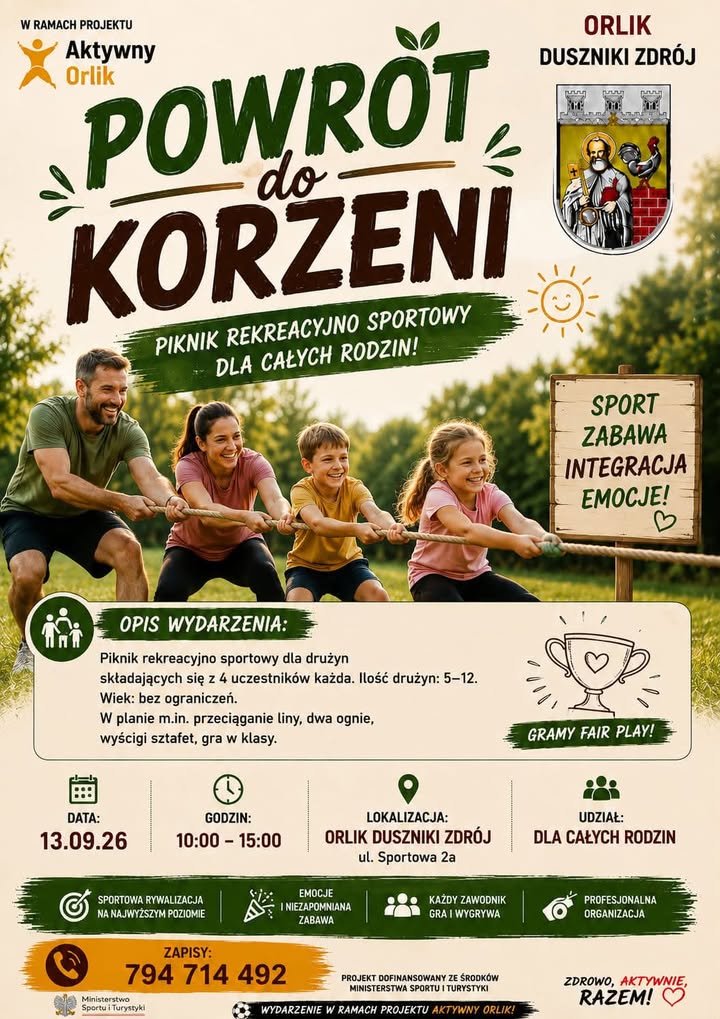 Rodzinny piknik sportowy na Orliku w Dusznikach-Zdroju - Duszniki-Zdrój