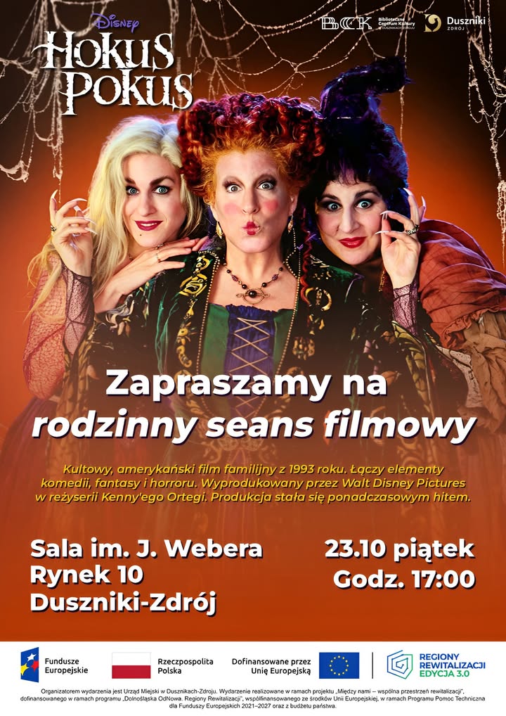 Bezpłatny seans filmu Hokus Pokus w Dusznikach-Zdroju - Duszniki-Zdrój