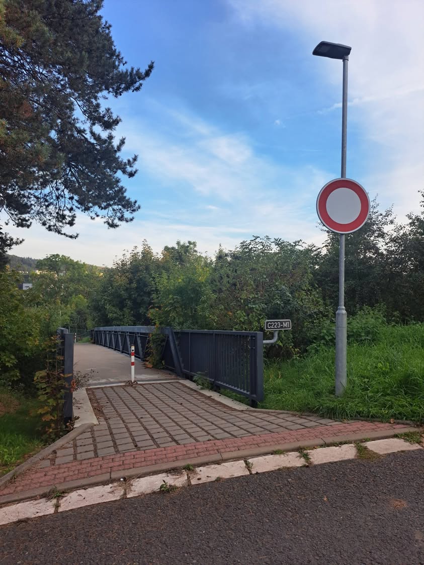 Zamknięcie kładki na Klínku w Náchodzie - Czechy